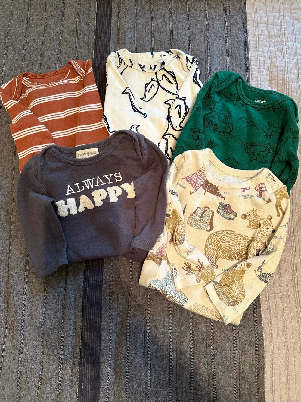 Bundle of 5 long sleeve onesies